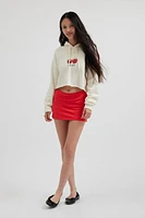 Project Social T Cherries Graphic Cropped Hoodie Sweatshirt