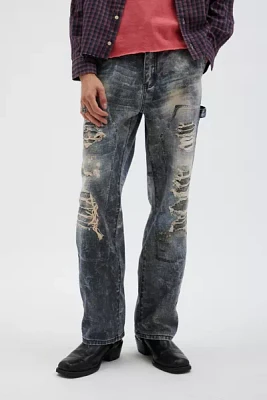 GUESS ORIGINALS Printed Mending Carpenter Jean