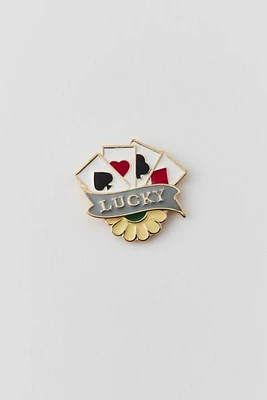 Lucky Cards Enameled Pin