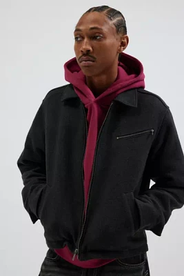 Standard Cloth Solid Brushed Zip Jacket