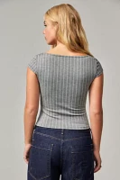 Silence + Noise Greta Pinstripe Top