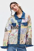 Urban Renewal Remade Patchwork Floral Denim Jacket