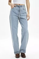 Abrand Carrie Tie-Waist Straight Leg Jean