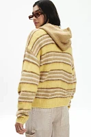 UO Oversized Striped Zip-Up Cardigan