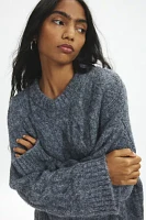 UO Lofty Cable Knit Crew Neck Sweater