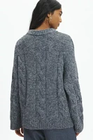 UO Lofty Cable Knit Crew Neck Sweater