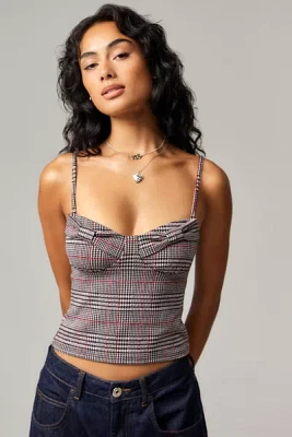 Kimchi Blue Check Corset Top