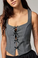 Silence + Noise Pinstripe Corset Top