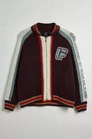 iets frans… Chunky Varsity Knit Zip Cardigan