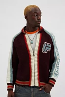 iets frans… Chunky Varsity Knit Zip Cardigan