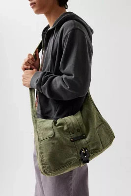 Patched Messenger Bag