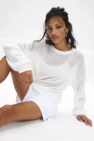 The Upside Fenway Sebastian Open Knit Crew Neck Pullover