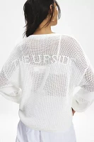 The Upside Fenway Sebastian Open Knit Crew Neck Pullover