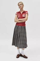 Urban Renewal Vintage Plaid Pleated Midi Skirt