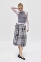 Urban Renewal Vintage Plaid Pleated Midi Skirt