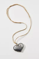 Dawn Heart Pendant Corded Necklace