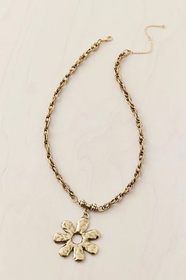Faye Flower Chain Pendant Necklace