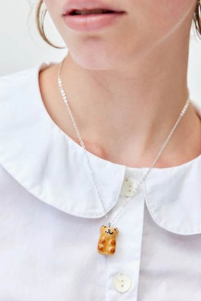 Ceramic Bear Charm Necklace