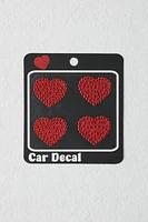 Heart Gem Car Decal Set