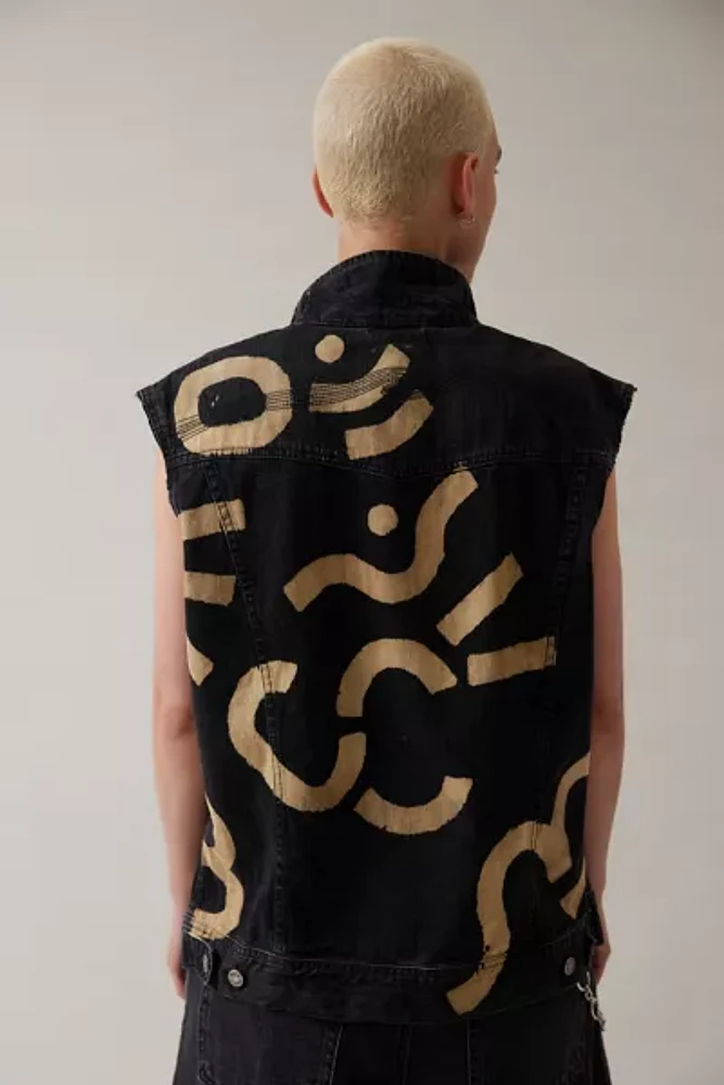 Inperfect Denim X Urban Renewal Bleach Dye Pattern Vest