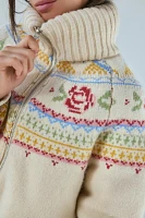 BLANKNYC Aspen Fairisle Piled Fleece Jacket