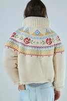 BLANKNYC Aspen Fairisle Piled Fleece Jacket