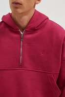 Standard Cloth Javier Half Zip Cropped Hoodie Sweatshirt