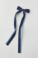 Two-Toned Denim Hair Bow Clip