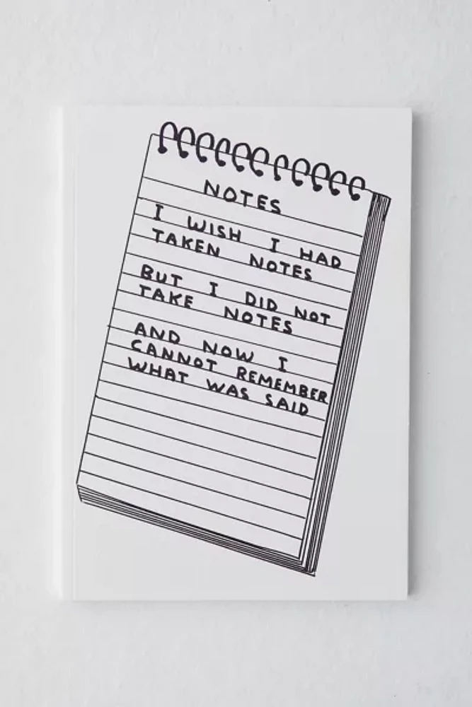 Brainbox Candy X David Shrigley Wish I'd Taken Notes Notebook