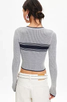 GUESS ORIGINALS Logo Jacquard Cropped Sweater