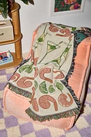 Calhoun & Co. Martini & Shrimp Tapestry Throw Blanket