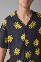 The Critical Slide Society Morning Patterned Short Sleeve Button-Down Shirt