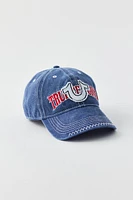 True Religion Logo Denim Baseball Hat