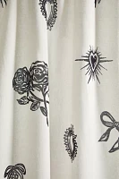 Tattoo Block Print Shower Curtain