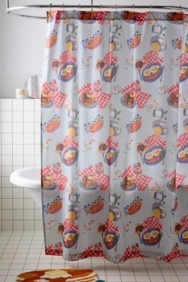 Diner Breakfast Shower Curtain