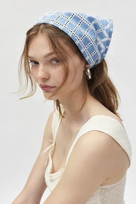 Denim Crochet Headscarf