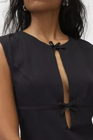 Motel Vadanni Black Bow Detail Mini Dress