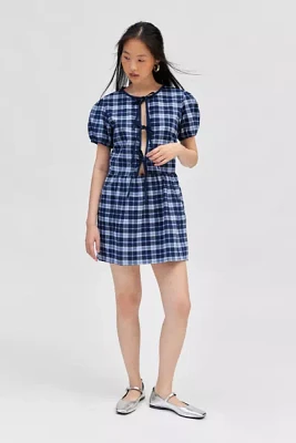 Motel Byan Tie-Front Mini Dress