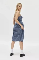 Motel Sloane Gingham Bow Detail Midi Dress