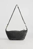 Multi-Pocket Denim Sling Bag