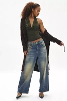 Silence + Noise Coyote Cowl Neck Knit Halter Top