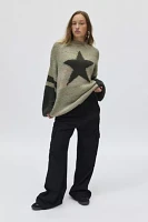 BDG Stella Star Graphic Oversized Pullover Sweater