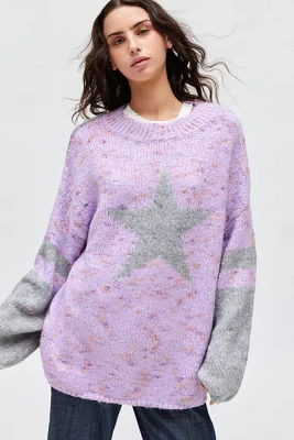 BDG Stella Star Graphic Oversized Pullover Sweater