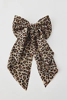 Leopard Print Hair Bow