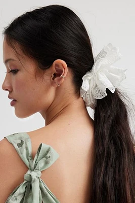 Heart Eyelet Scrunchie