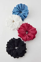 Heart Eyelet Large Scrunchie