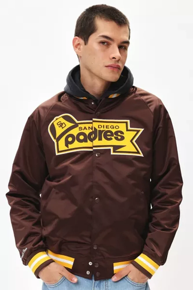 Mitchell & Ness MLB San Diego Padres Lightweight Satin Varsity Jacket