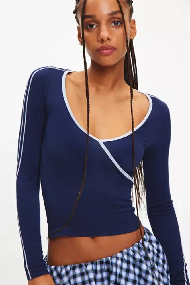 Out From Under Sporty Surplice Seamless Long Sleeve Tee