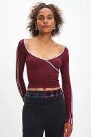 Out From Under Sporty Surplice Seamless Long Sleeve Tee