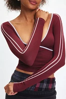 Out From Under Sporty Surplice Seamless Long Sleeve Tee